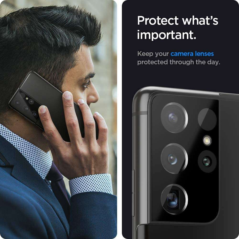 Spigen Optik Samsung Galaxy S21 Ultra Camera Lens Protector (2-Pack) afbeelding 5