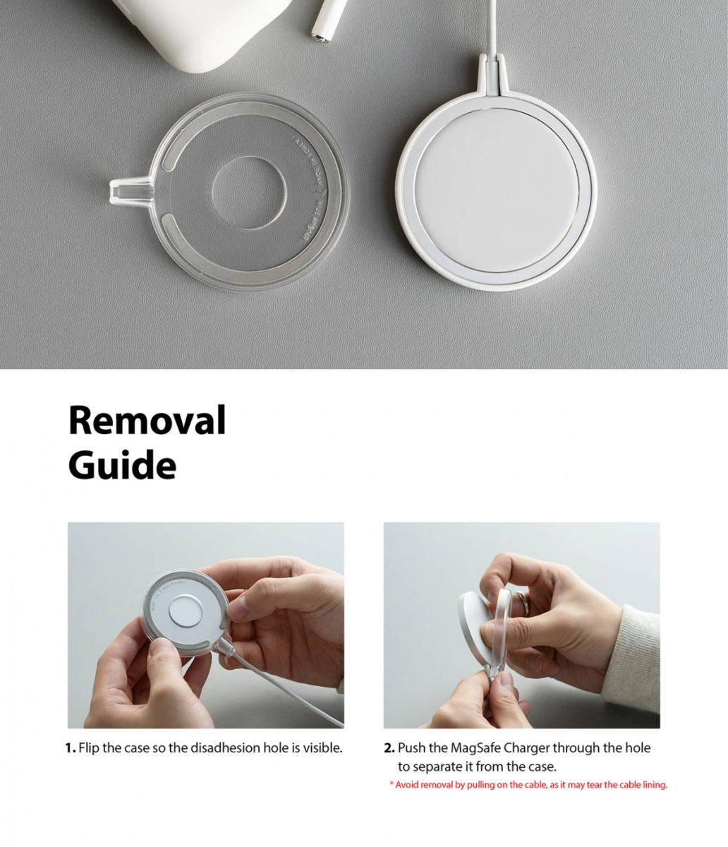 Ringke Apple MagSafe Beschermer voor Apple MagSafe Wit afbeelding 5