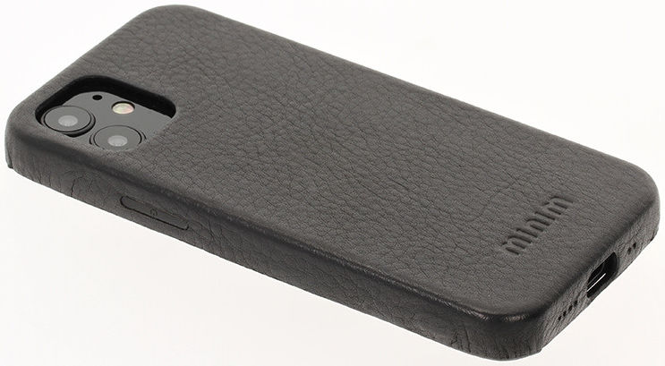 Minim Apple iPhone 12 Mini Hoesje Back Cover Echt Leer Zwart afbeelding 6