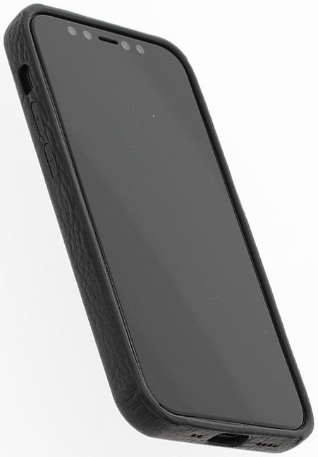 Minim Apple iPhone 12 Mini Hoesje Back Cover Echt Leer Zwart afbeelding 8