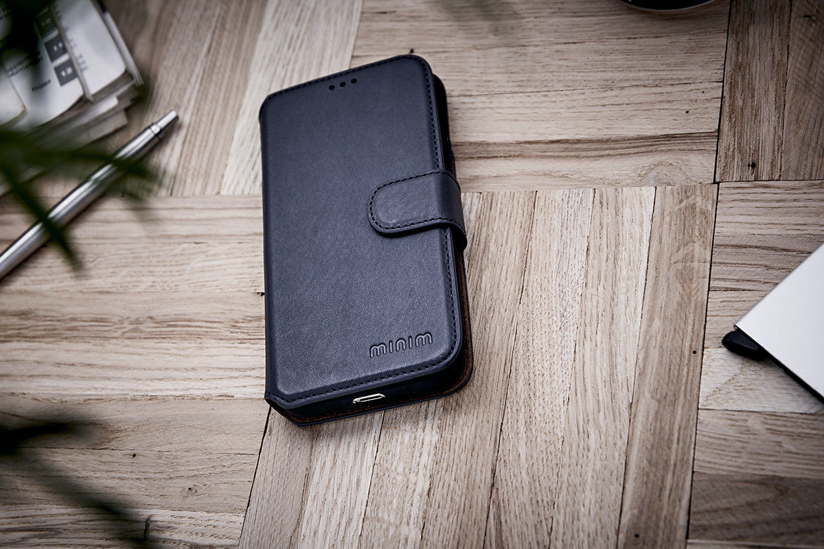 Minim 2-in-1 iPhone 12/12 Pro Hoesje Book Case en Back Cover Zwart afbeelding 8