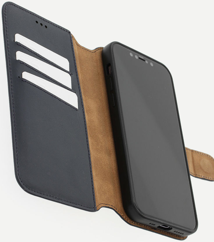 Minim 2-in-1 iPhone 12/12 Pro Hoesje Book Case en Back Cover Blauw afbeelding 11