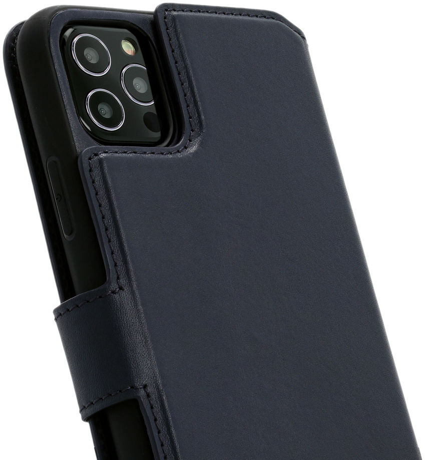 Minim 2-in-1 iPhone 12/12 Pro Hoesje Book Case en Back Cover Blauw afbeelding 2
