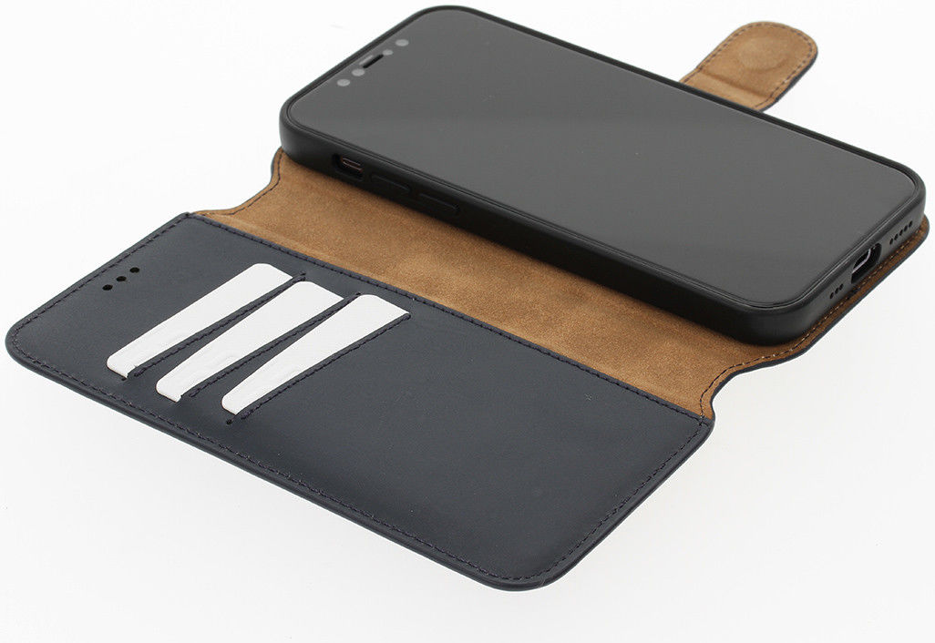 Minim 2-in-1 iPhone 12/12 Pro Hoesje Book Case en Back Cover Blauw afbeelding 3