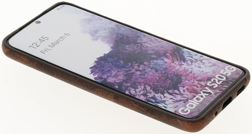 Minim Samsung Galaxy S20 Hoesje Back Cover Hoesje Bruin afbeelding 7