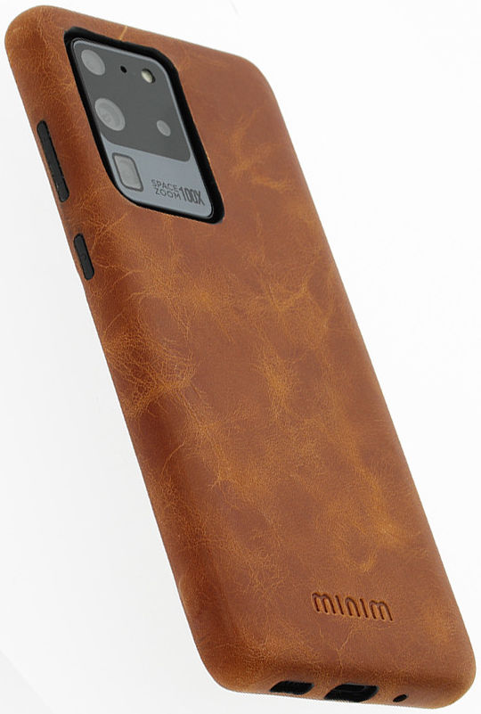 Minim Samsung Galaxy S20 Ultra Hoesje Back Cover Hoesje Cognac afbeelding 1
