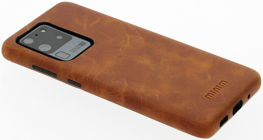 Minim Samsung Galaxy S20 Ultra Hoesje Back Cover Hoesje Cognac afbeelding 2