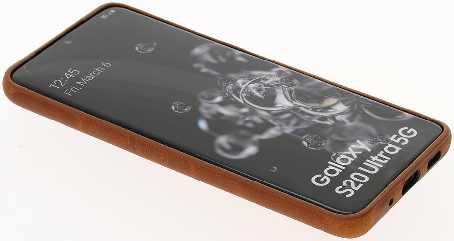 Minim Samsung Galaxy S20 Ultra Hoesje Back Cover Hoesje Cognac afbeelding 3