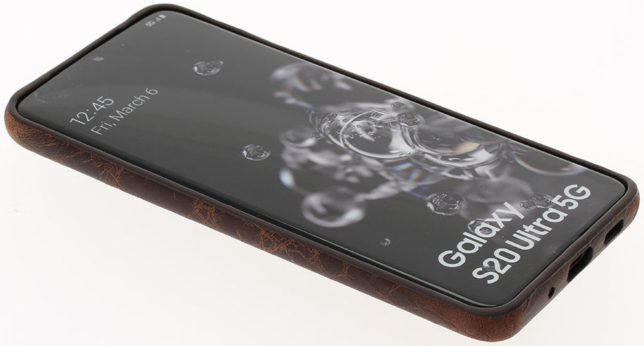 Minim Samsung Galaxy S20 Ultra Hoesje Back Cover Hoesje Bruin afbeelding 3