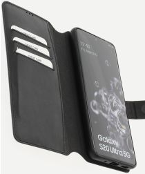 Minim 2-in-1 Samsung S20 Ultra Hoesje Book Case en Back Cover Zwart