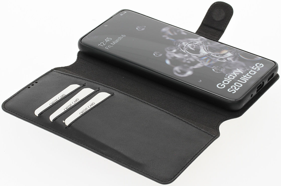 Minim 2-in-1 Samsung S20 Ultra Hoesje Book Case en Back Cover Zwart afbeelding 2