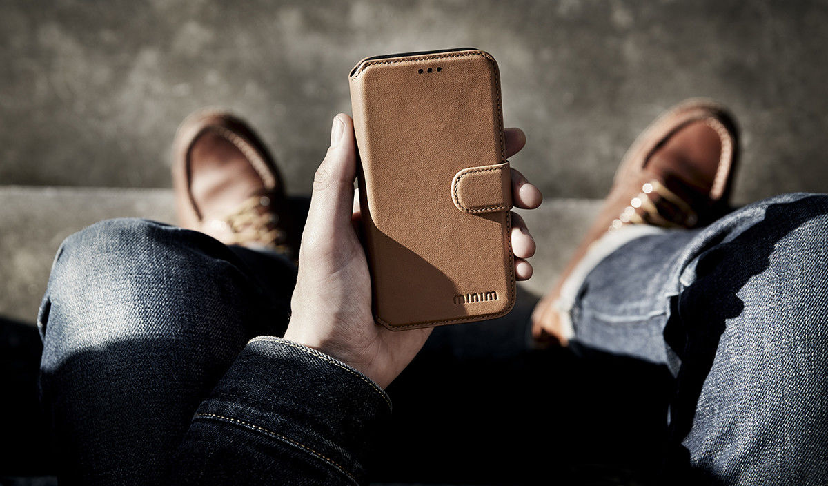 Minim 2-in-1 Samsung S20 Ultra Hoesje Book Case en Back Cover Bruin afbeelding 5