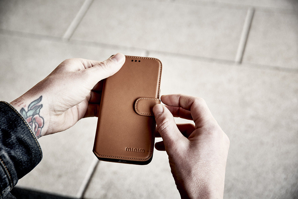 Minim 2-in-1 Samsung S20 Ultra Hoesje Book Case en Back Cover Bruin afbeelding 9