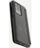 Minim Samsung Galaxy S20 Ultra Hoesje Echt Leer Book Case Zwart