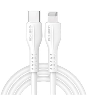 Dux Ducis 20W USB-C naar Apple Lightning Oplaad Kabel 1 Meter Wit Kabels