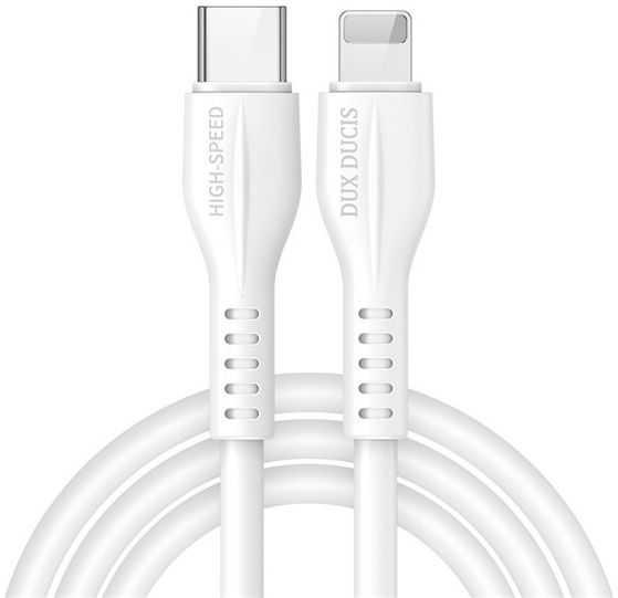 Dux Ducis 20W USB-C naar Apple Lightning Oplaad Kabel 1 Meter Wit afbeelding 1