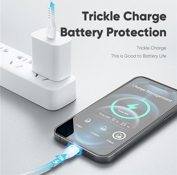 Dux Ducis 20W USB-C naar Apple Lightning Oplaad Kabel 1 Meter Wit afbeelding 7