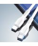 Dux Ducis 60W USB-C naar USB-C Fast Charge Oplaad Kabel 1 Meter Wit