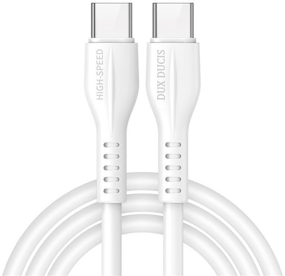 Dux Ducis 60W USB-C naar USB-C Fast Charge Oplaad Kabel 1 Meter Wit afbeelding 1