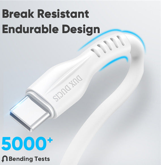 Dux Ducis 60W USB-C naar USB-C Fast Charge Oplaad Kabel 1 Meter Wit afbeelding 8