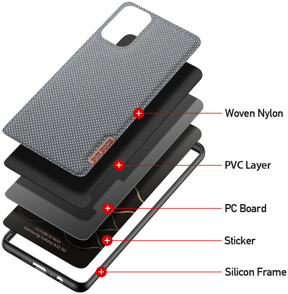 Dux Ducis Fino Series Samsung Galaxy A32 5G Hoesje Back Cover Blauw afbeelding 6