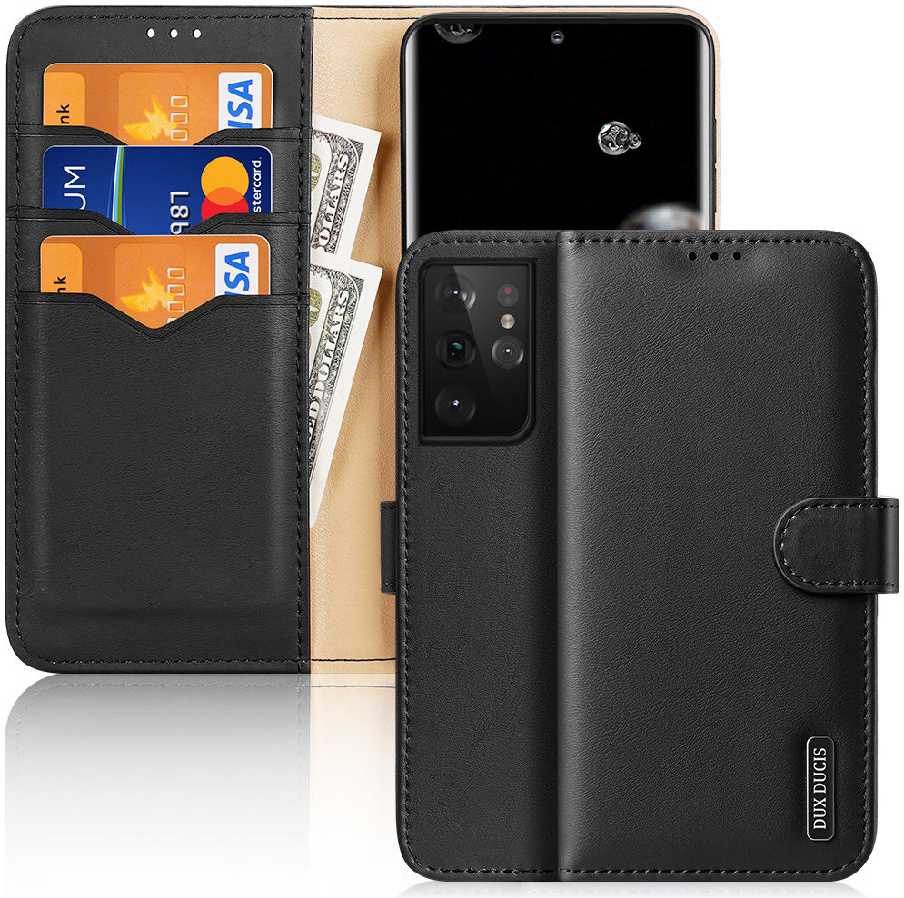 Dux Ducis Hivo Series Samsung Galaxy S21 Ultra Hoesje Book Case Zwart afbeelding 1