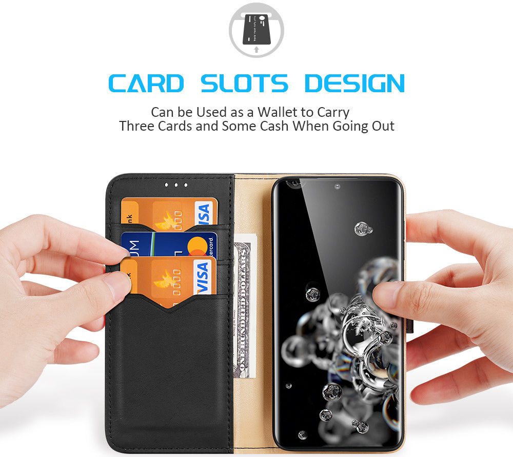Dux Ducis Hivo Series Samsung Galaxy S21 Ultra Hoesje Book Case Zwart afbeelding 4