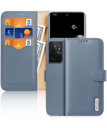 Dux Ducis Hivo Series Samsung Galaxy S21 Ultra Hoesje Book Case Blauw Hoesjes