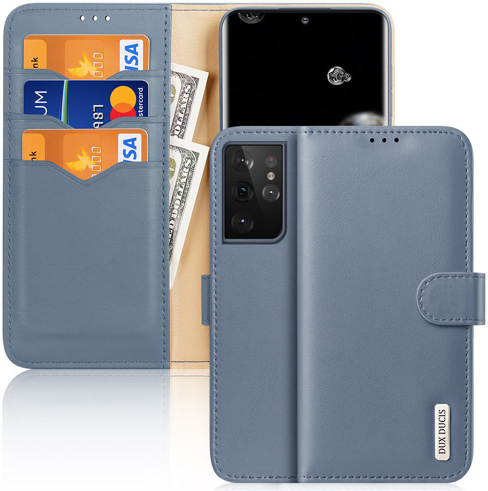 Dux Ducis Hivo Series Samsung Galaxy S21 Ultra Hoesje Book Case Blauw afbeelding 1