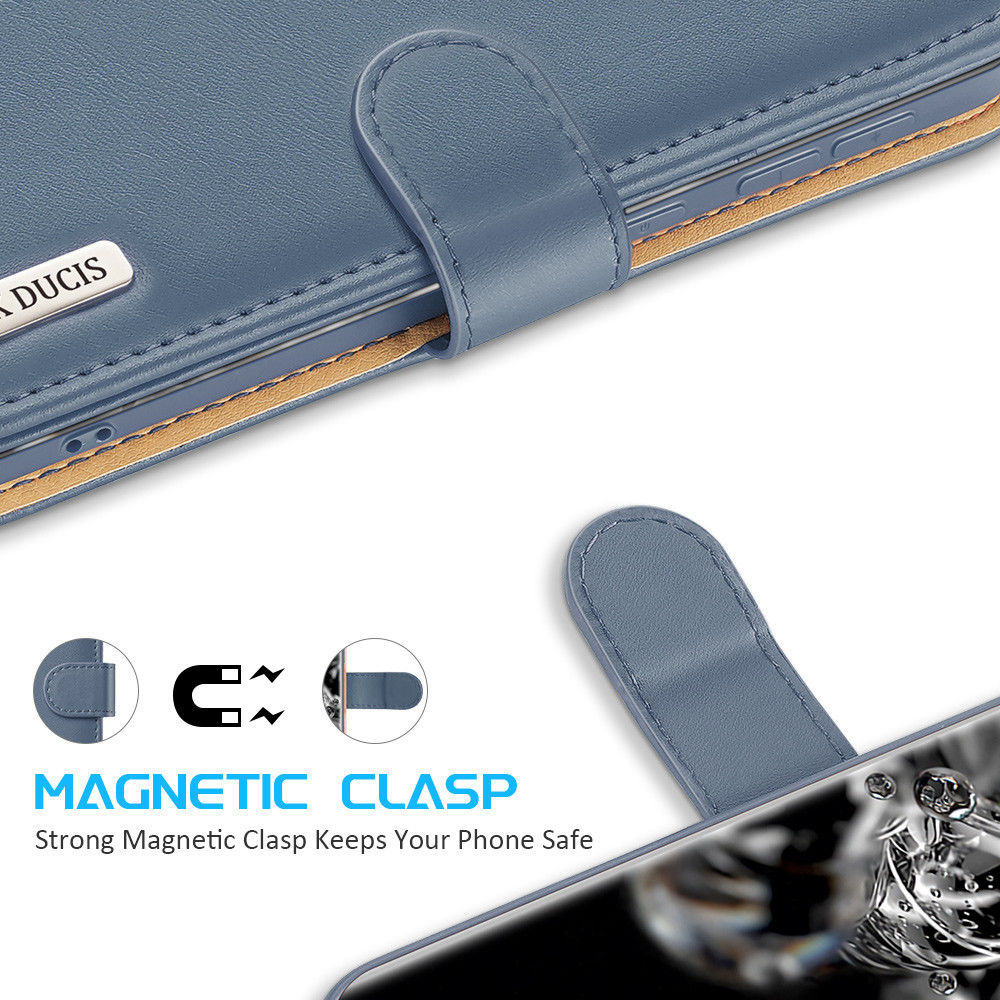 Dux Ducis Hivo Series Samsung Galaxy S21 Ultra Hoesje Book Case Blauw afbeelding 6