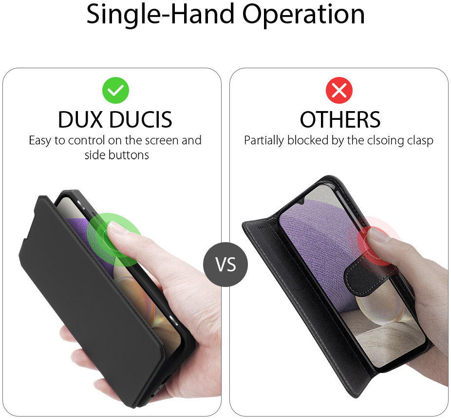 Dux Ducis Skin X Series Samsung Galaxy A32 5G Hoesje Book Case Zwart afbeelding 8