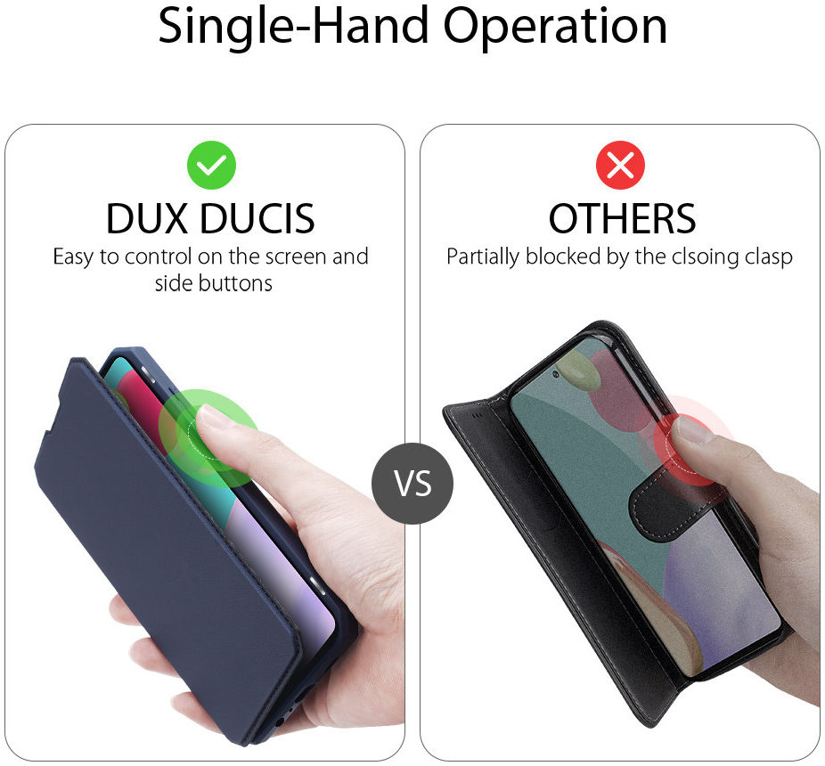 Dux Ducis Skin X Series Samsung Galaxy A52 Hoesje Book Case Blauw afbeelding 9