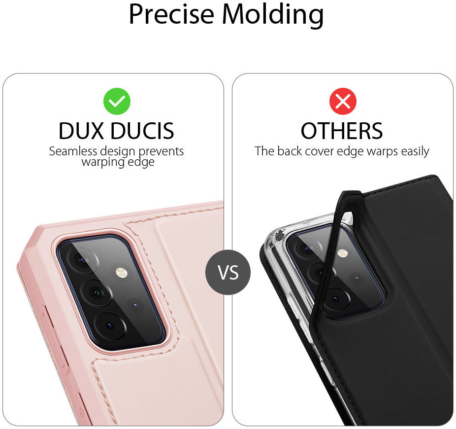 Dux Ducis Skin X Series Samsung Galaxy A72 Hoesje Book Case Roze afbeelding 9