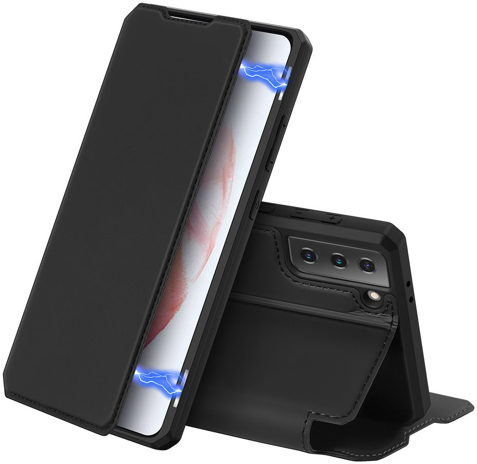 Dux Ducis Skin X Series Samsung Galaxy S21 Hoesje Book Case Zwart afbeelding 1