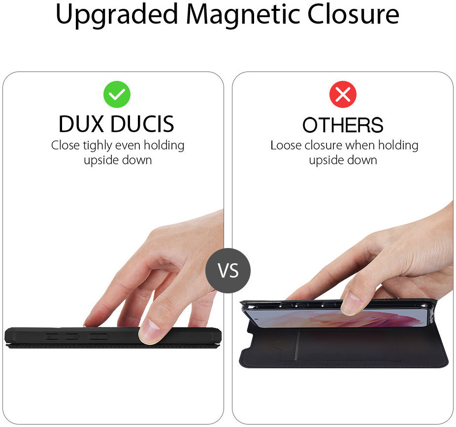 Dux Ducis Skin X Series Samsung Galaxy S21 Hoesje Book Case Zwart afbeelding 11