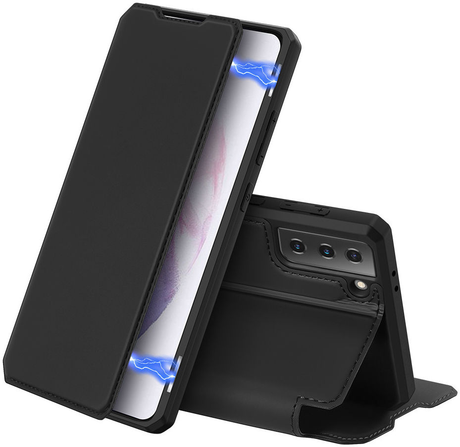 Dux Ducis Skin X Series Samsung Galaxy S21 Plus Hoesje Book Case Zwart afbeelding 1