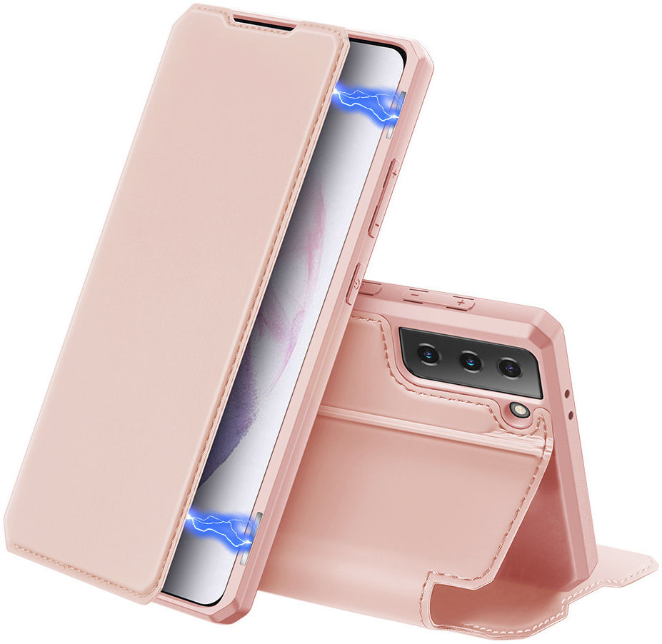 Dux Ducis Skin X Series Samsung Galaxy S21 Plus Hoesje Book Case Roze afbeelding 1