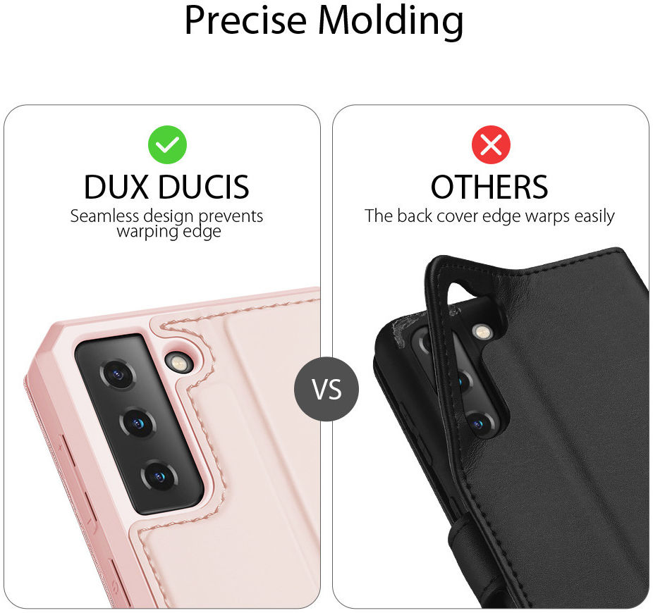 Dux Ducis Skin X Series Samsung Galaxy S21 Plus Hoesje Book Case Roze afbeelding 10