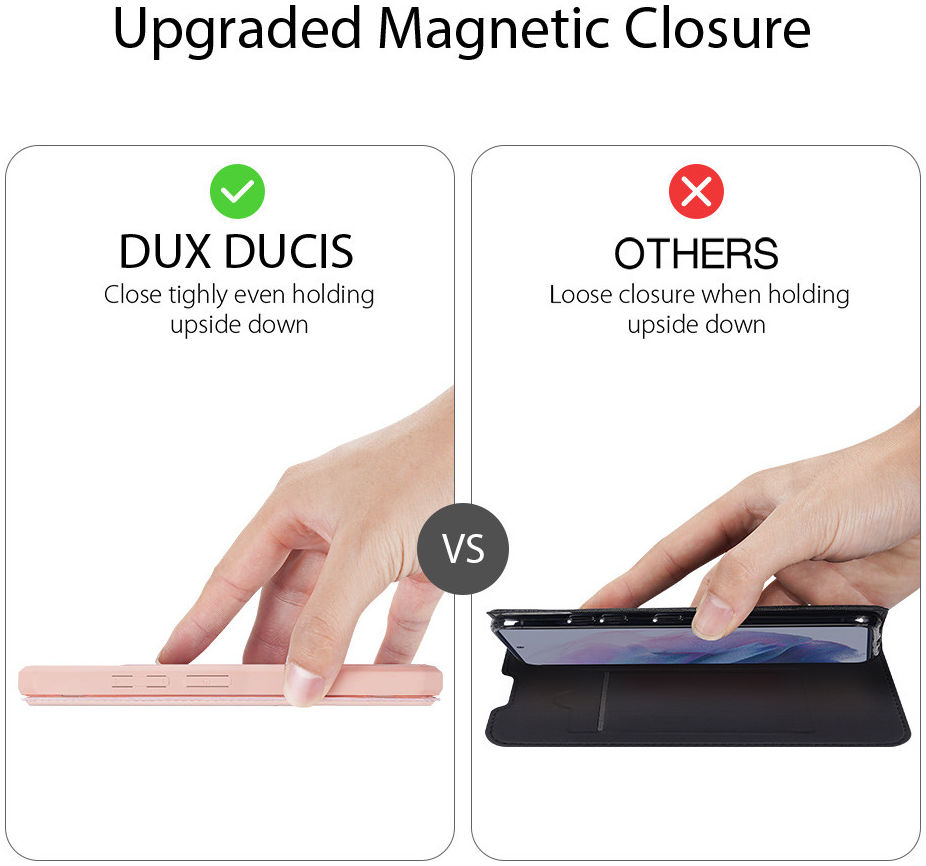 Dux Ducis Skin X Series Samsung Galaxy S21 Plus Hoesje Book Case Roze afbeelding 11