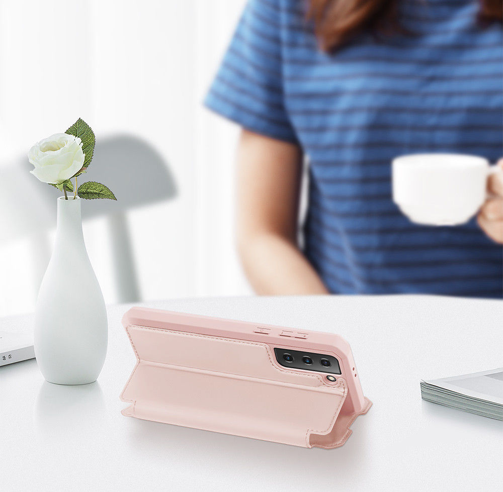Dux Ducis Skin X Series Samsung Galaxy S21 Plus Hoesje Book Case Roze afbeelding 6