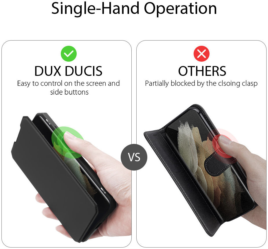 Dux Ducis Skin X Series Samsung Galaxy S21 Ultra Hoesje Zwart afbeelding 8