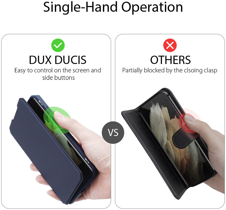 Dux Ducis Skin X Series Samsung Galaxy S21 Ultra Hoesje Blauw afbeelding 8