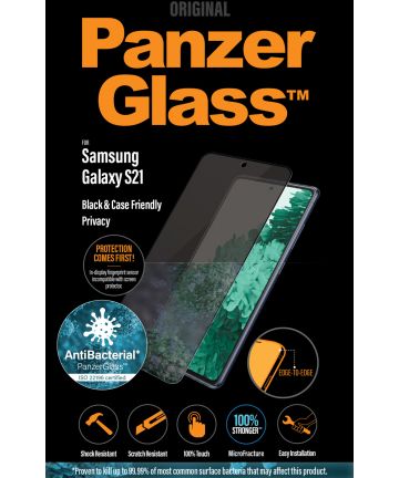 PanzerGlass Samsung Galaxy S21 Screen Protector Privacy Glass Zwart Screen Protectors