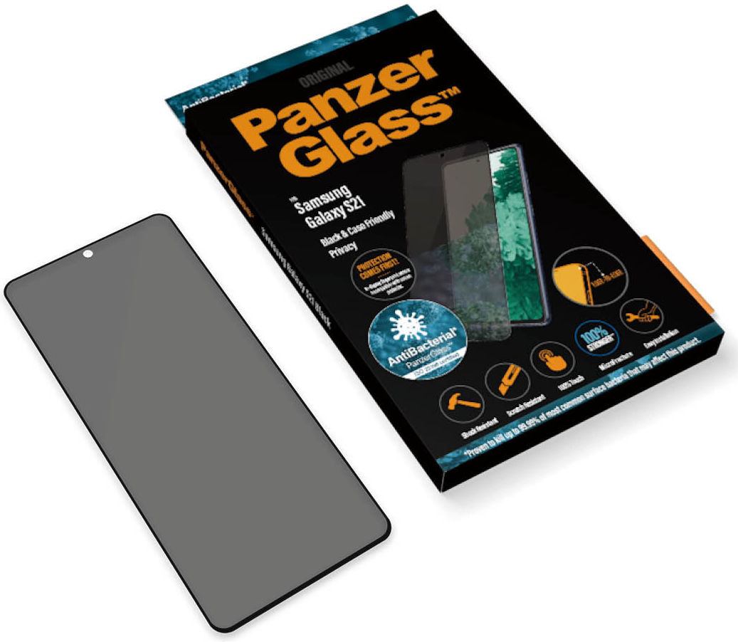 PanzerGlass Samsung Galaxy S21 Screen Protector Privacy Glass Zwart afbeelding 3