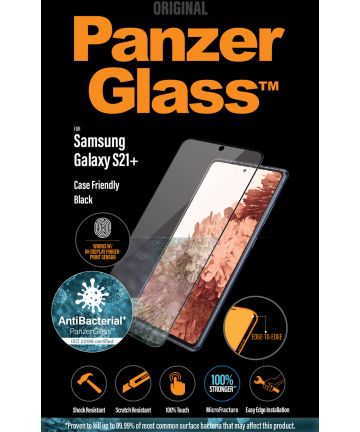 PanzerGlass Samsung Galaxy S21 Plus Screenprotector Antibacterieel Screen Protectors