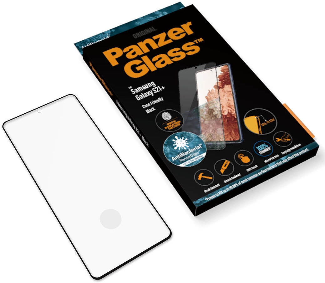 PanzerGlass Samsung Galaxy S21 Plus Screenprotector Antibacterieel afbeelding 4