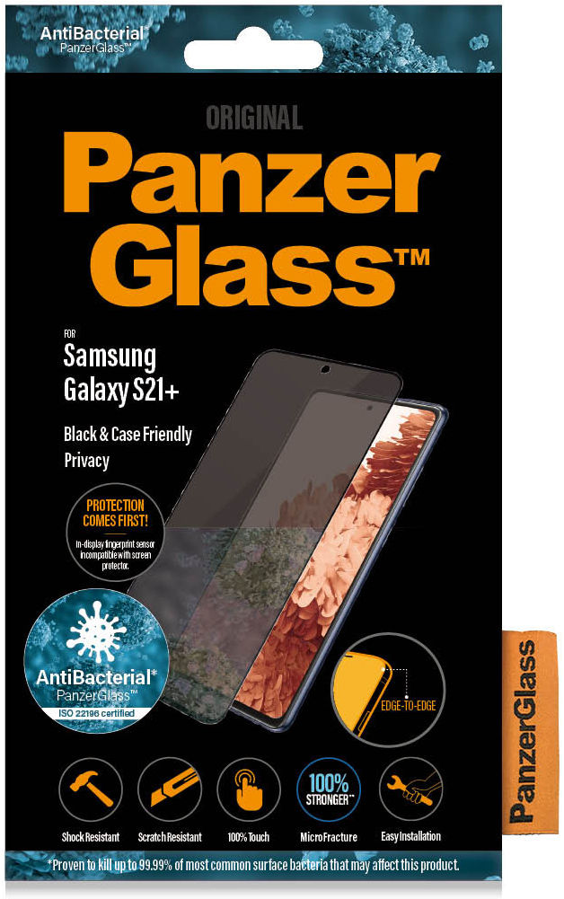 PanzerGlass Samsung Galaxy S21 Plus Screen Protector Privacy Glass afbeelding 6