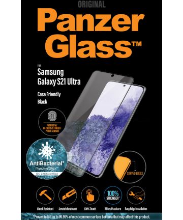 PanzerGlass Samsung Galaxy S21 Ultra Screenprotector Antibacterieel Screen Protectors