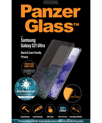 PanzerGlass Samsung Galaxy S21 Ultra Screen Protector Privacy Glass Screen Protectors