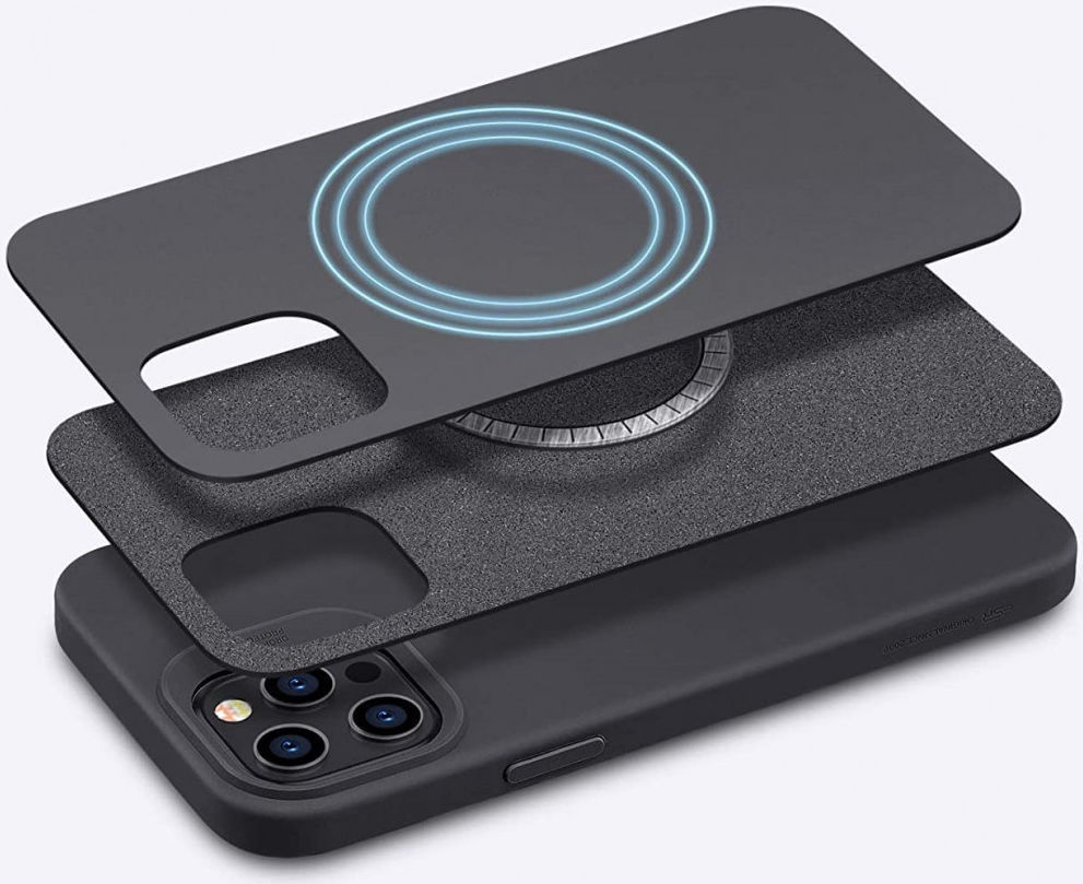 ESR Cloud Apple iPhone 12 Pro Max Hoesje voor MagSafe / HaloLock Zwart afbeelding 2